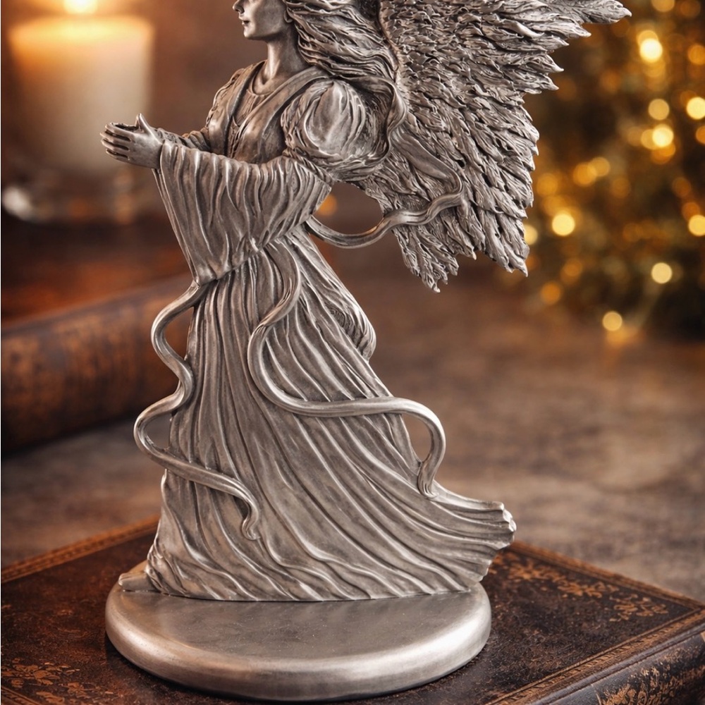 Silver Coloured  Angel Figurine